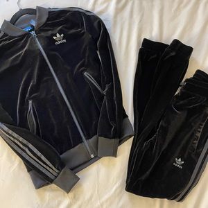 Velvet adidas tracksuit